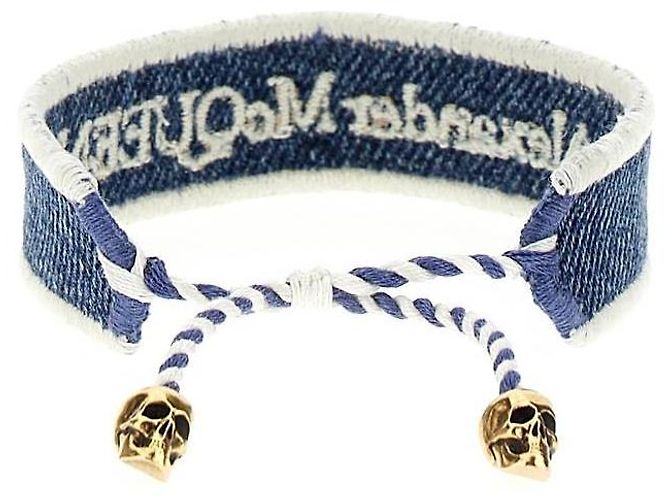 Alexander Mcqueen Bracciale in tessuto con logo teschio Multicolore - vista 4