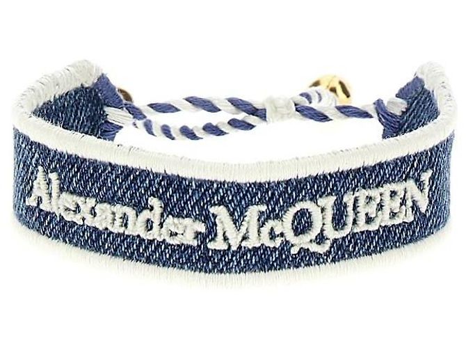 Alexander Mcqueen Bracciale in tessuto con logo teschio Multicolore - vista 5