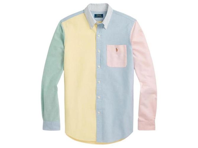 Ralph Lauren Langarm-Oxford-Hemd im Farbblockdesign - Ansicht 4