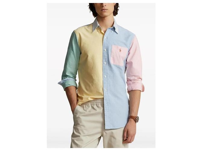 Ralph Lauren Langarm-Oxford-Hemd im Farbblockdesign - Ansicht 5