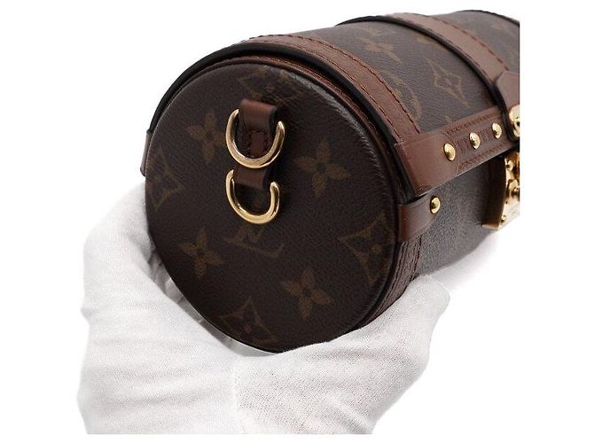 Louis Vuitton Borsa a spalla e borsa crossbody in tela monogramma Papillon D'oro - vista 9