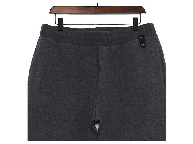 Fendi Calças de jogging em algodão cinza Marrom - vista 2