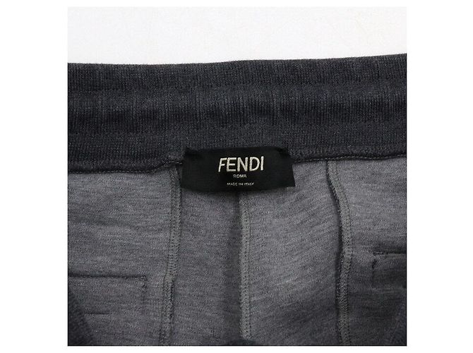 Fendi Calças de jogging em algodão cinza Marrom - vista 6
