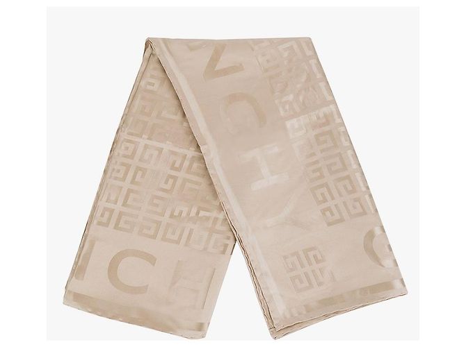 Givenchy Stola in seta jacquard lucida con monogramma per donne Bianco - vista 5
