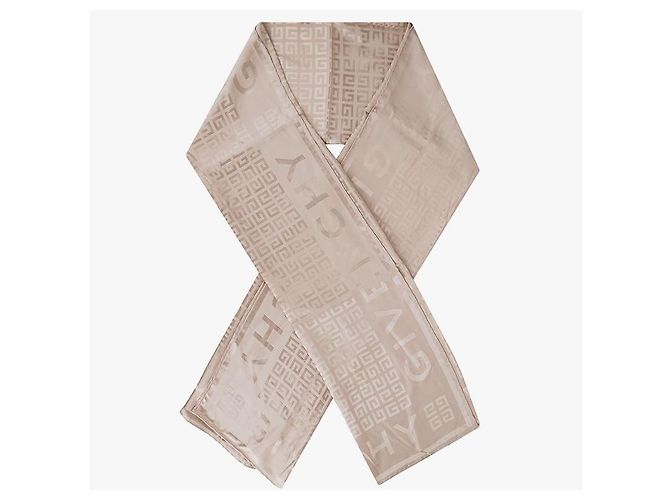 Givenchy Stola in seta jacquard lucida con monogramma per donne Bianco - vista 6