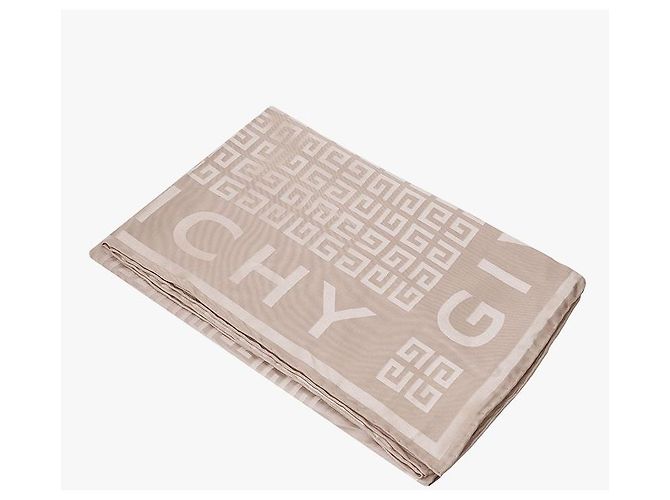 Givenchy Stola in seta jacquard lucida con monogramma per donne Bianco - vista 7
