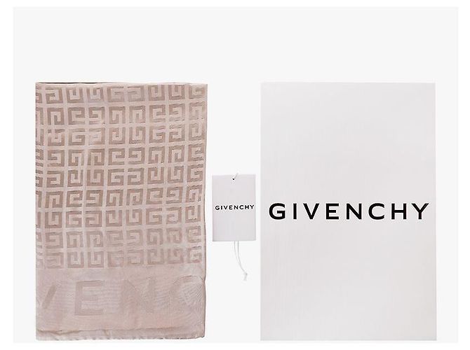 Givenchy Stola in seta jacquard lucida con monogramma per donne Bianco - vista 9
