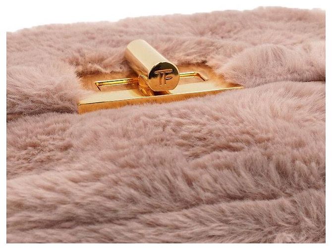 Tom Ford BORSO A SPALLA MINI IN PELLE MORBIDA ROSA CON CATENA D'ORO - vista 10