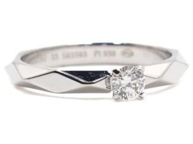 Boucheron Platinring mit facettiertem Solitär-Diamant Silber - Ansicht 3
