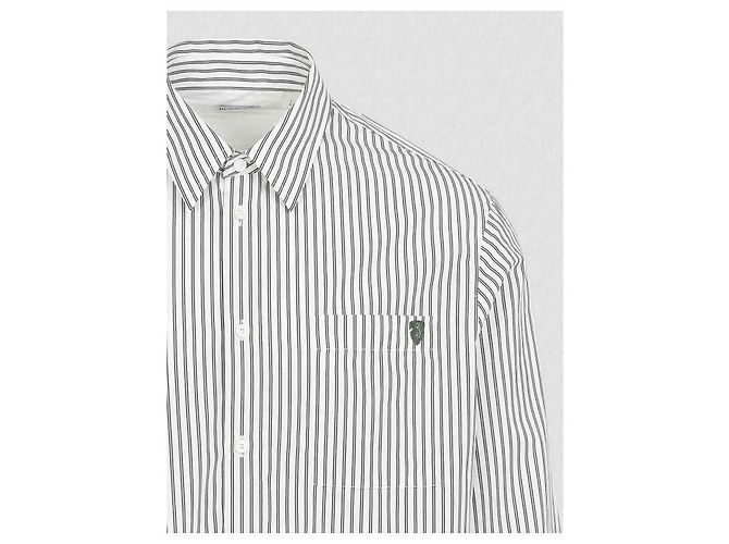 Burberry Gestreiftes Baumwollhemd Silber - Ansicht 6