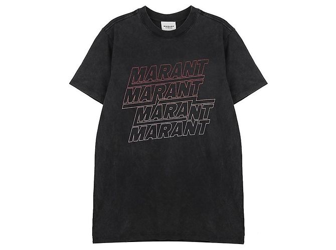 Isabel Marant Kurzarm-T-Shirt aus Baumwolle mit Logo - Ansicht 3