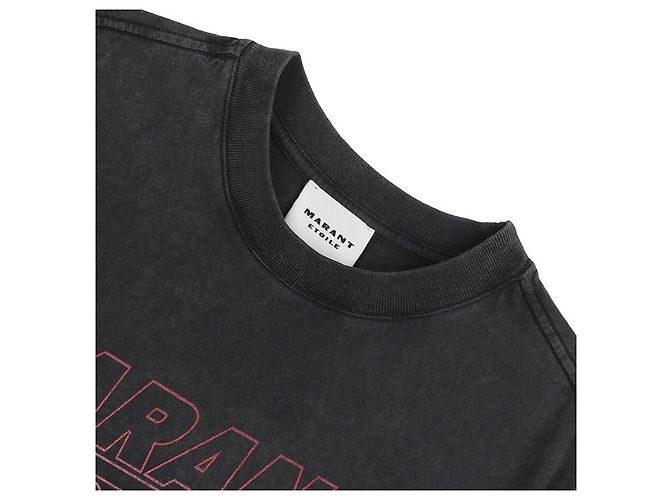Isabel Marant Kurzarm-T-Shirt aus Baumwolle mit Logo - Ansicht 5