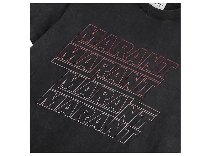 Isabel Marant Kurzarm-T-Shirt aus Baumwolle mit Logo - Ansicht 8
