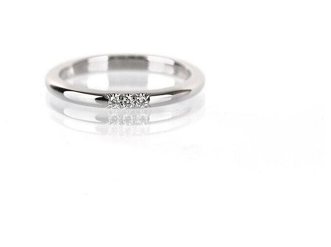 Tiffany & Co Fede nuziale eterna in platino con diamante - Misura Argento - vista 4