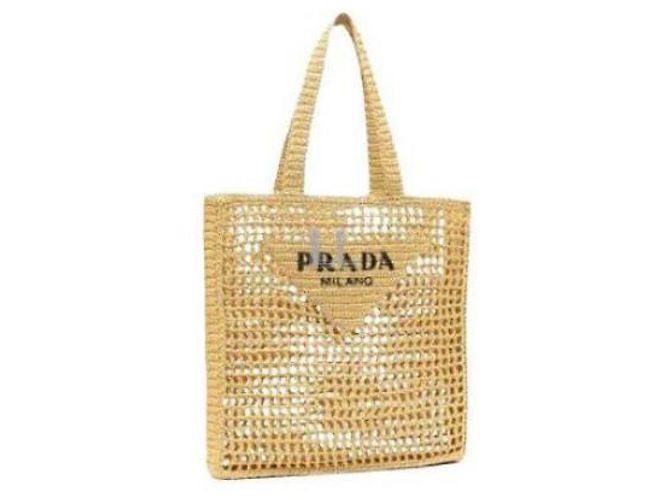 Tote Prada Bolsa de crochê com logo OOO - vista 4