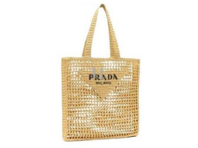 Tote Prada Bolsa de crochê com logo OOO - vista 5