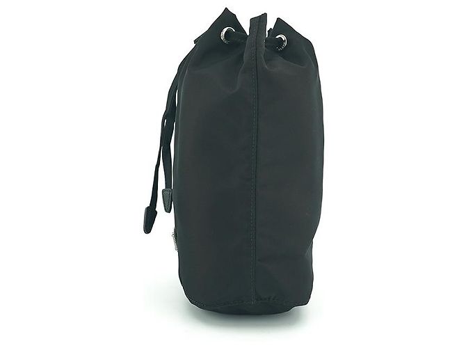 Prada Borsa a secchiello NT Nera Nylon Mini Pochette Borsa con Corda Nero - vista 7