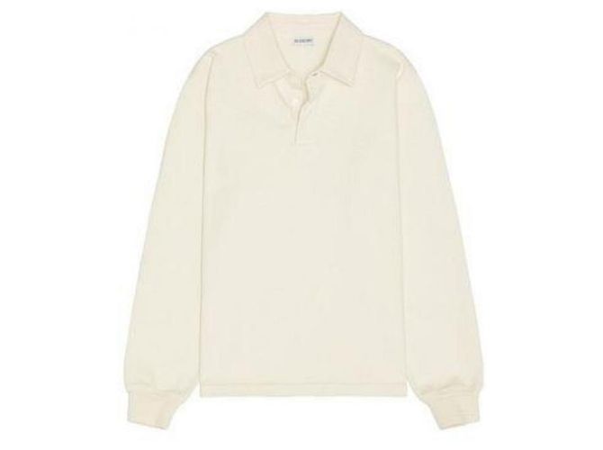 Burberry Langarm-Polo aus Baumwolle Weiß - Ansicht 5