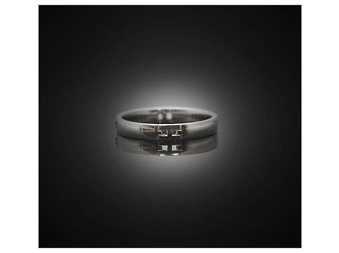 Ring Hermès Anillo Hércules Oro Blanco Tamaño Negro - vista 4