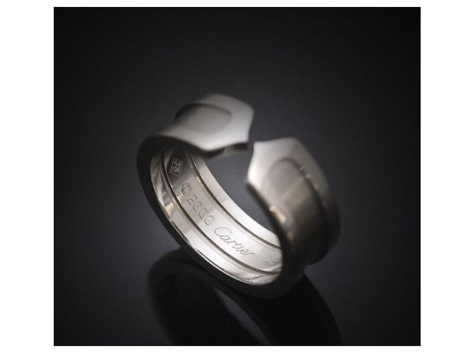 Cartier Anillo Doble de Oro Blanco Tamaño - vista 5
