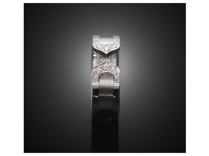 Cartier Doppelring aus Weißgold mit Diamant Größe - vista 3