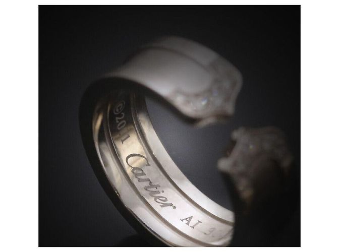 Cartier Doppelring aus Weißgold mit Diamant Größe - vista 5