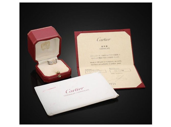 Cartier Doppelring aus Weißgold mit Diamant Größe - vista 7