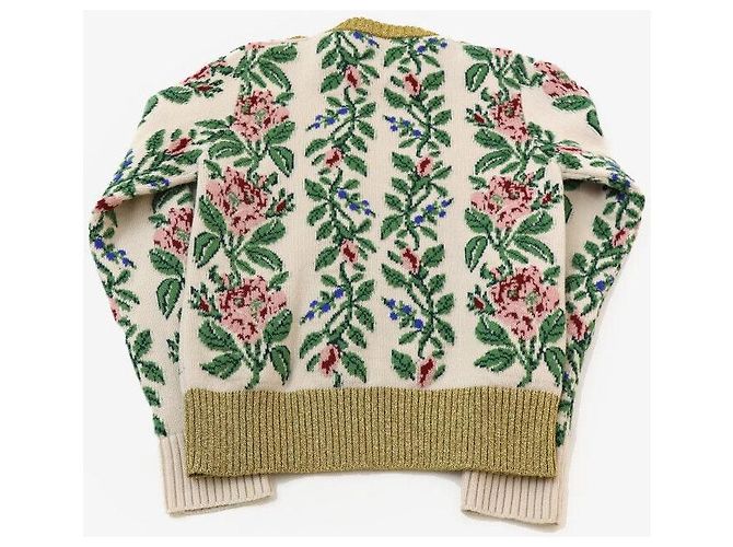 Gucci Tricô com glitter de flores Multicor - vista 2