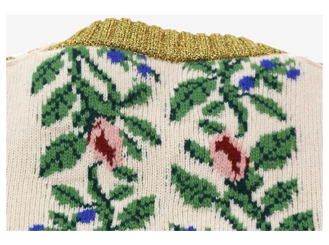 Gucci Tricô com glitter de flores Multicor - vista 4