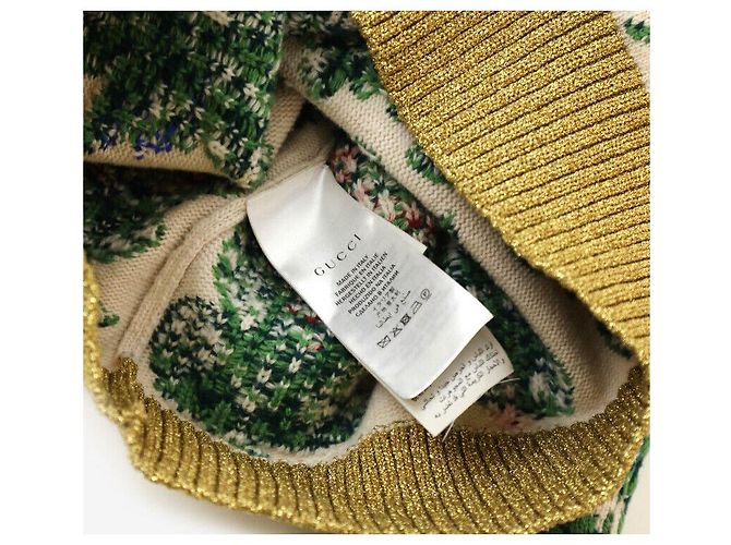 Gucci Tricô com glitter de flores Multicor - vista 6