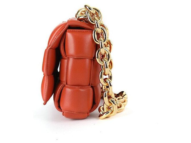 Cassette Bottega Veneta Bolsa de ombro com corrente acolchoada Vermelho - vista 2
