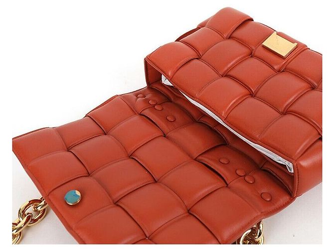 Cassette Bottega Veneta Bolsa de ombro com corrente acolchoada Vermelho - vista 5
