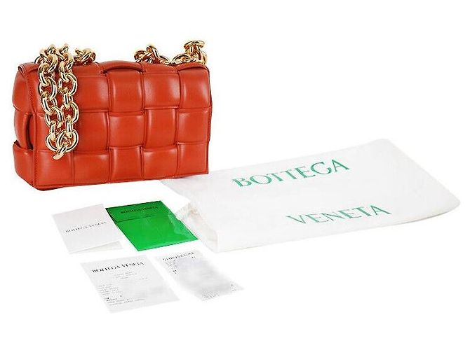 Cassette Bottega Veneta Bolsa de ombro com corrente acolchoada Vermelho - vista 8