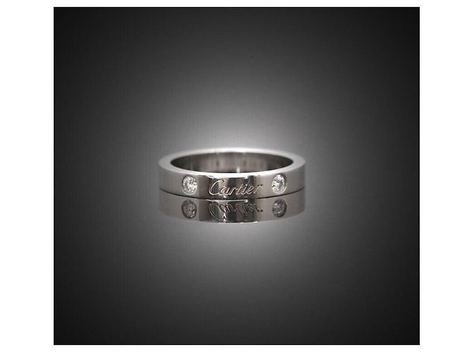 Cartier Ehering aus Platin mit Diamant - Größe Schwarz - Ansicht 4