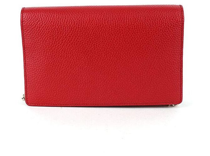 Gucci Borsa a tracolla mini Matelassé Marmont Soho WOC con catena Rosso - vista 3