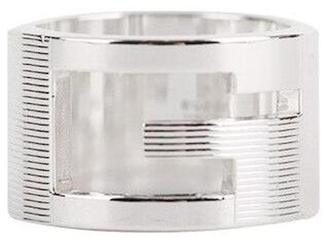Gucci Anello Logo in Argento - vista 4