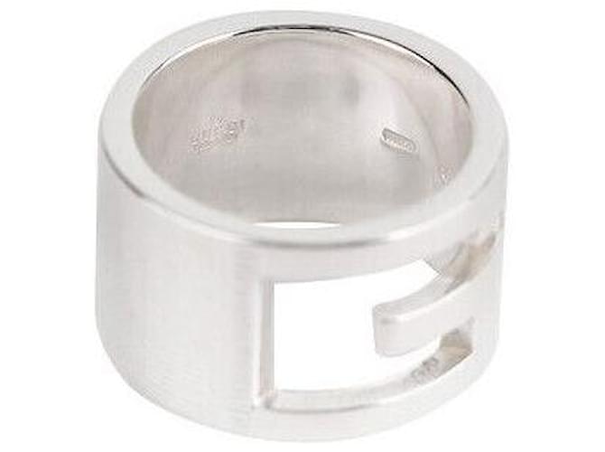 Gucci Anello Logo in Argento - vista 5