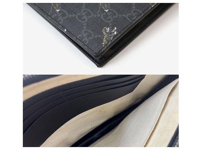 Gucci Clutch GG Tiger con tracolla Nero - vista 6