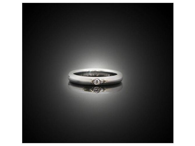 Tiffany & Co Elsa Peretti Bandring aus Platin mit Diamant, Größe Schwarz - Ansicht 4