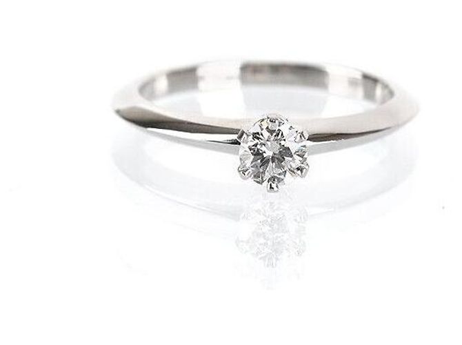 Tiffany & Co Taille de Bague de Mariage en Platine avec Diamant - vue 4