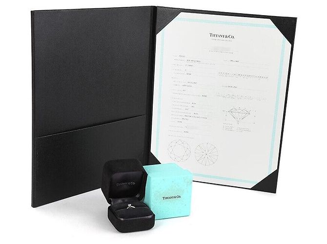 Tiffany & Co Taille de Bague de Mariage en Platine avec Diamant - vue 7