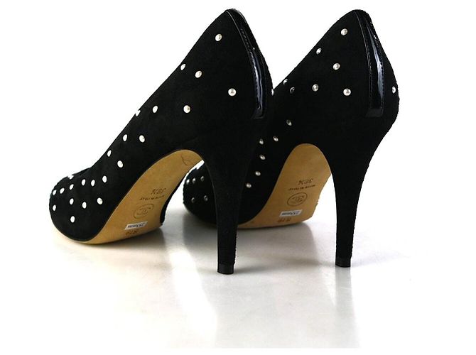 Chanel Wildleder-Pumps mit Perlen Mehrfarben - vista 3