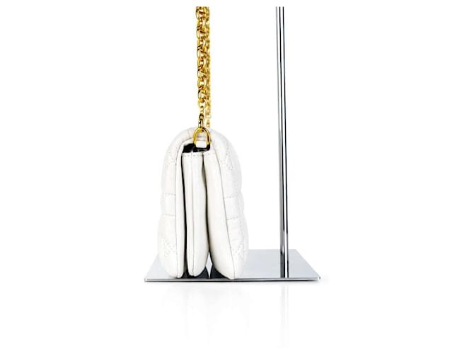 Dior Borsa a Spalla Canoe Macro Cannage Argento - vista 3