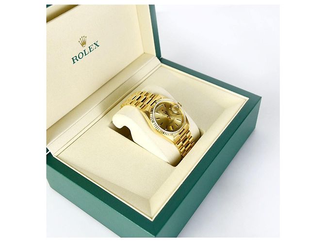 Rolex Orologio in oro con data e giorno D'oro - vista 3