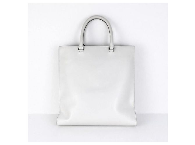 Tote Prada Borsa a spalla con logo a rilievo a forma di triangolo Argento - vista 3