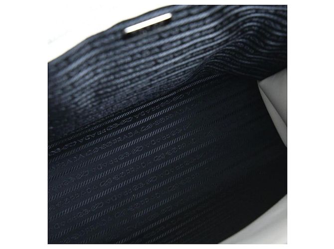 Tote Prada Borsa a spalla con logo a rilievo a forma di triangolo Argento - vista 5