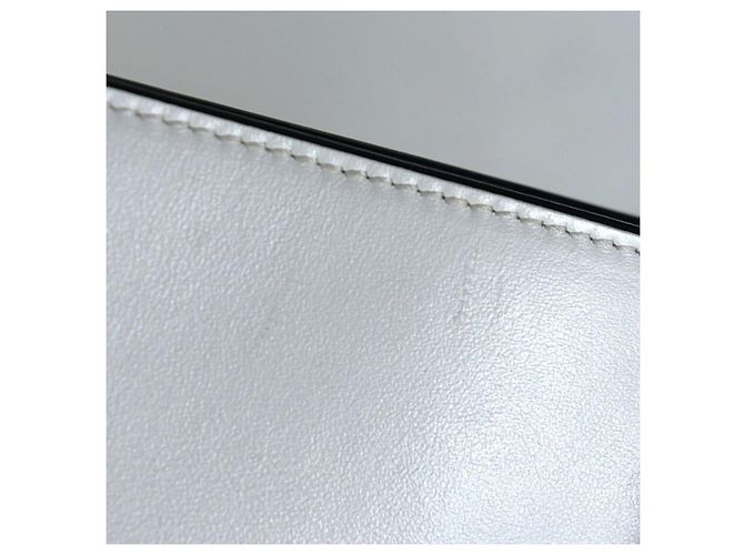 Tote Prada Borsa a spalla con logo a rilievo a forma di triangolo Argento - vista 8