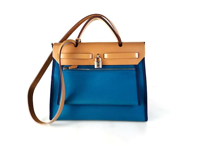 Hermès Borsa Tote Borsa a Spalla Blu - vista 4