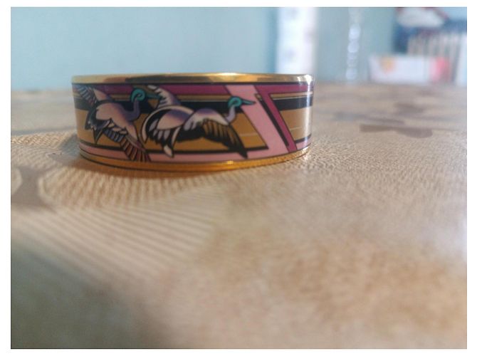 Michaela Frey Bracciale rigido con gru e motivo geometrico Multicolore D'oro - vista 2