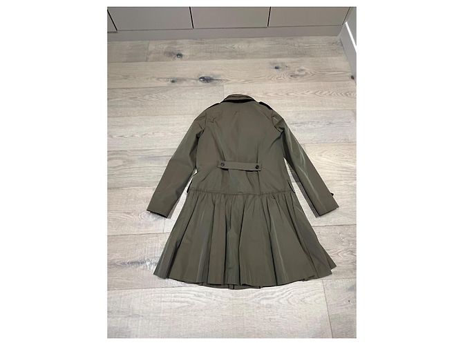 Gabardina Miu Miu Khaki de Algodón Caqui - vista 6